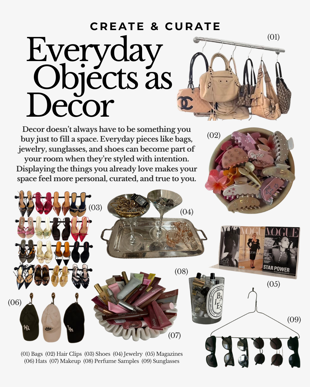 Everyday objects as decor